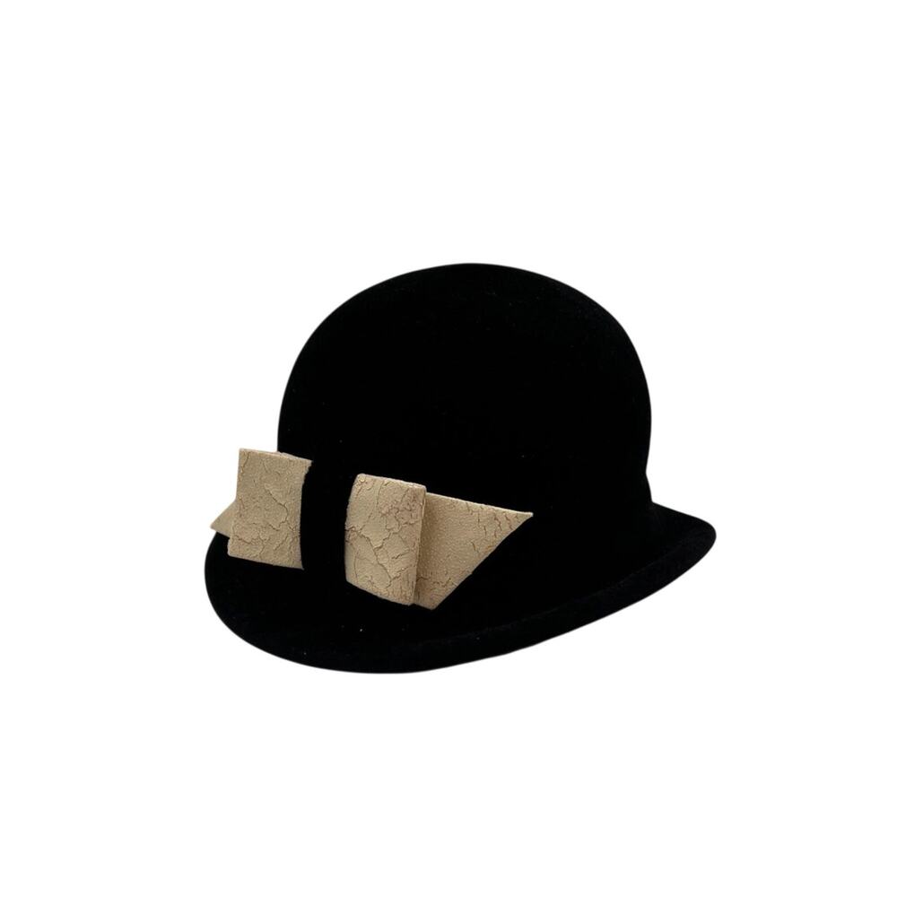 Vintage Frank Olive Bloomingdales Hat Black